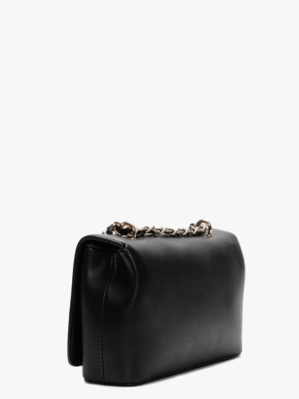 Mandolino Black Studded Foldover Cross-Body Bag