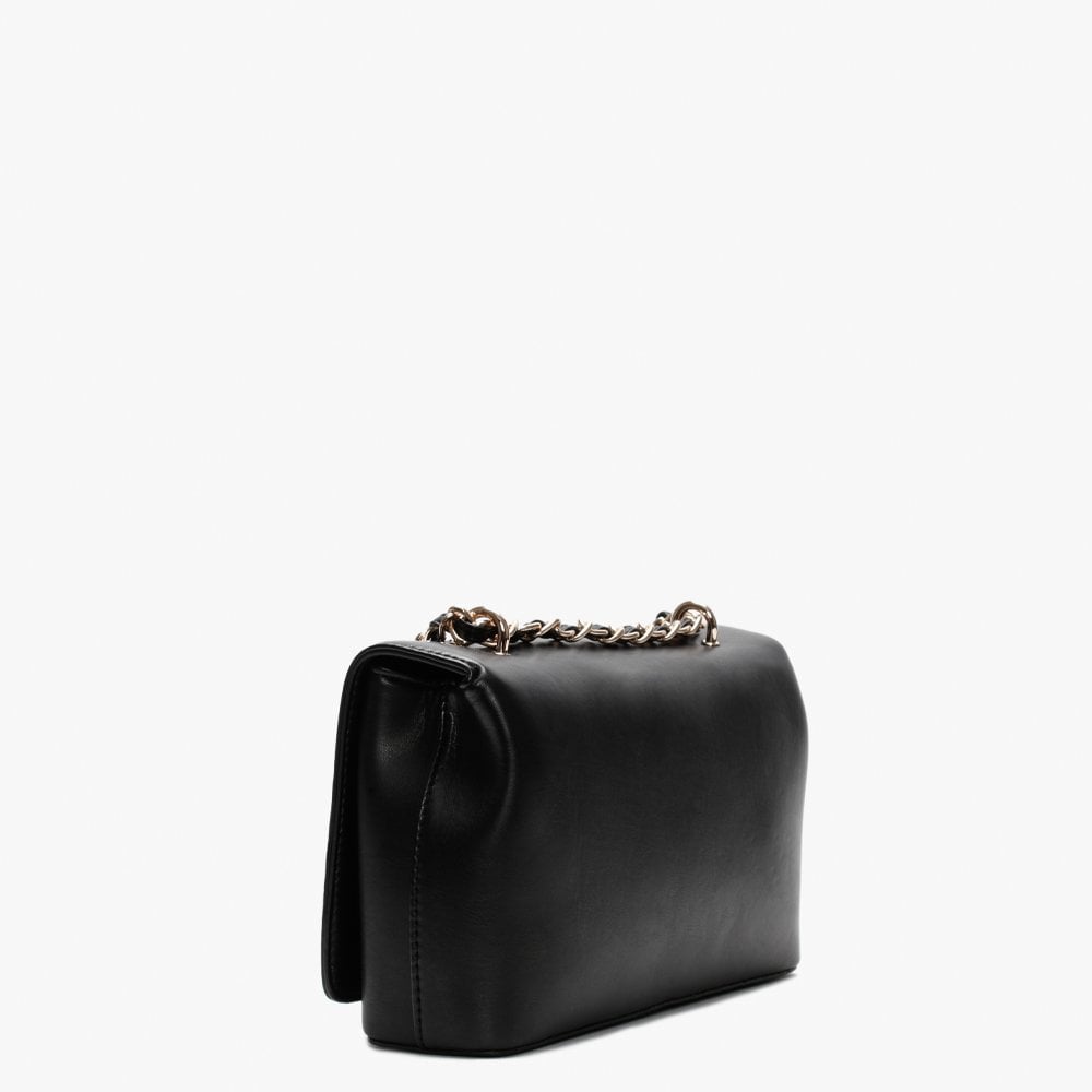 Mandolino Black Studded Foldover Cross-Body Bag