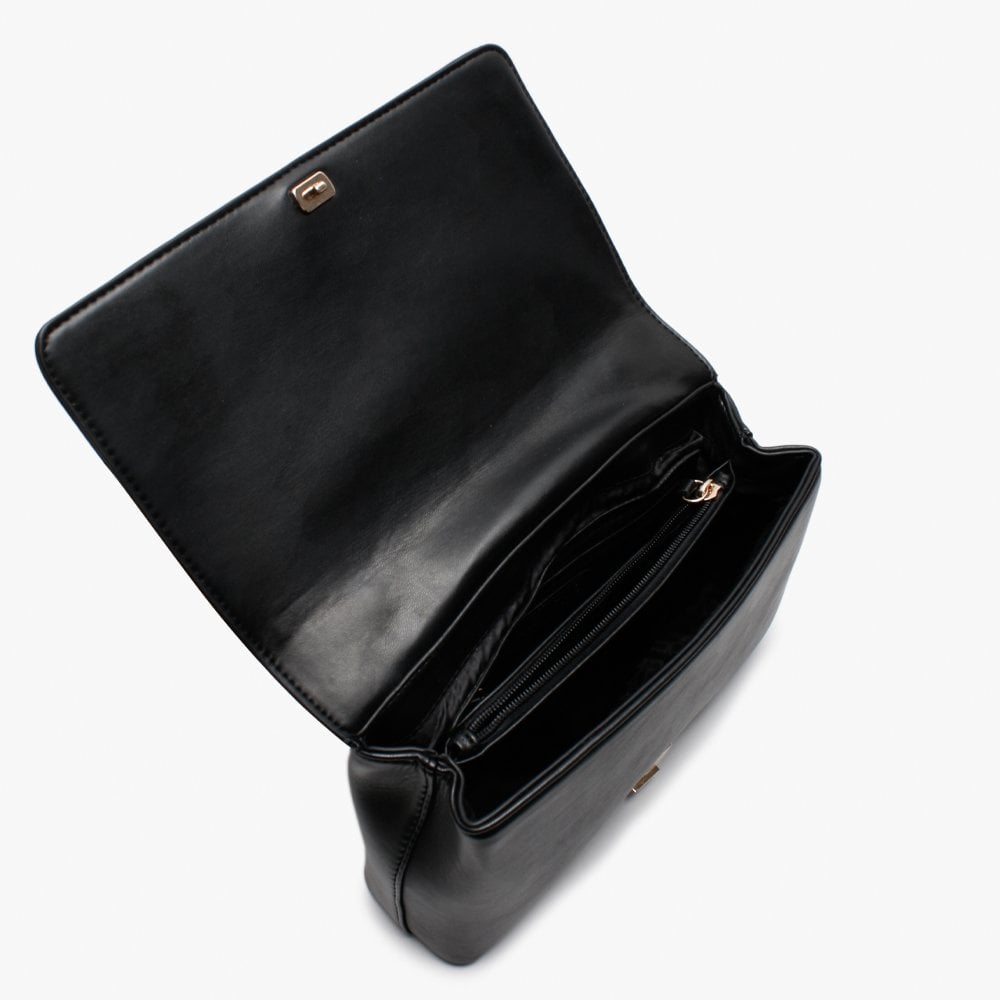 Mandolino Black Studded Foldover Cross-Body Bag