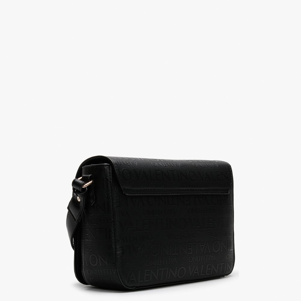 Dory Black Repeat Logo Cross-Body Bag