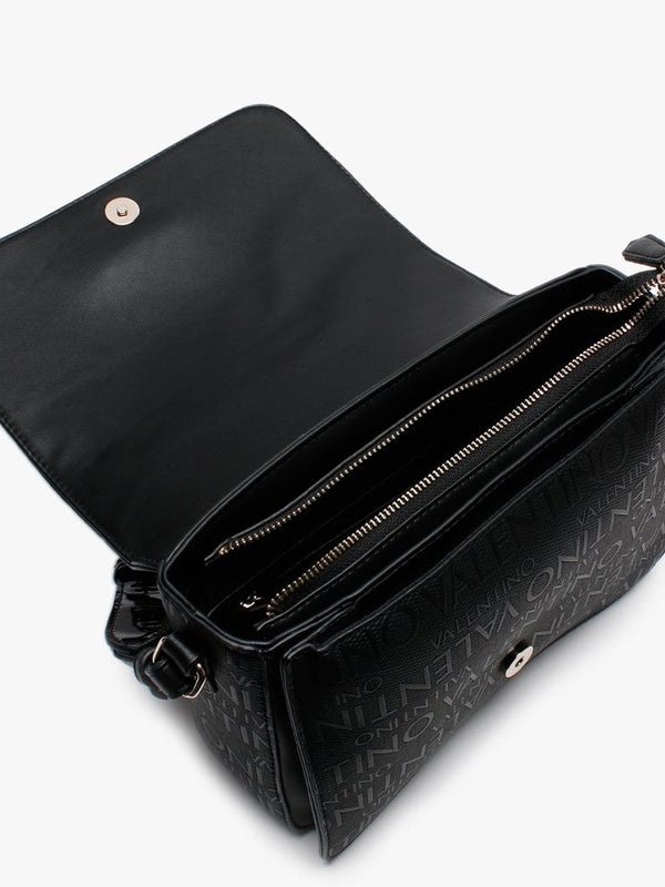 Dory Black Repeat Logo Cross-Body Bag