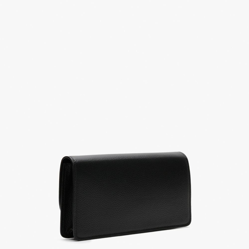 Malawi Black Grainy Leather Satchel Bag