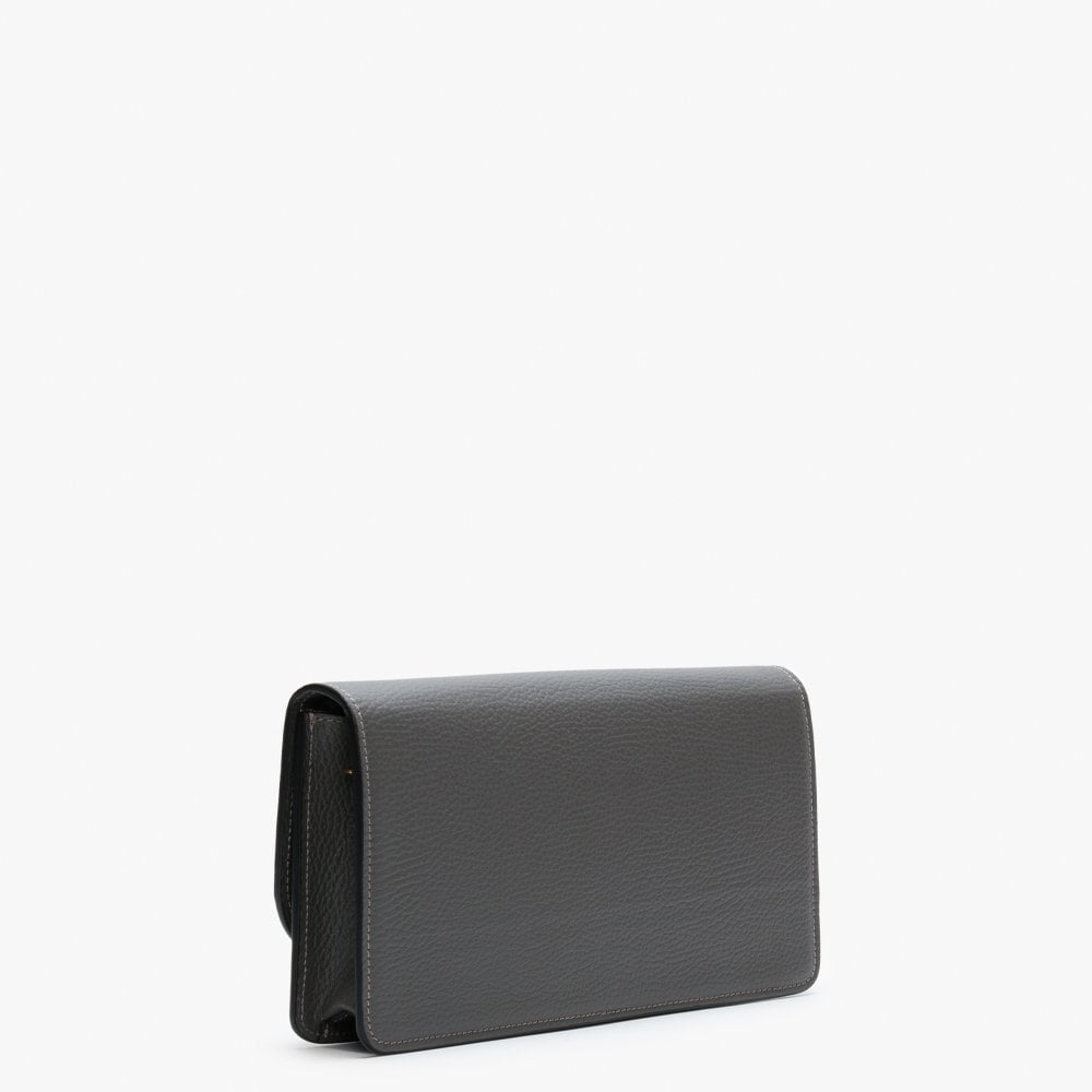 Malawi Grey Grainy Leather Satchel Bag
