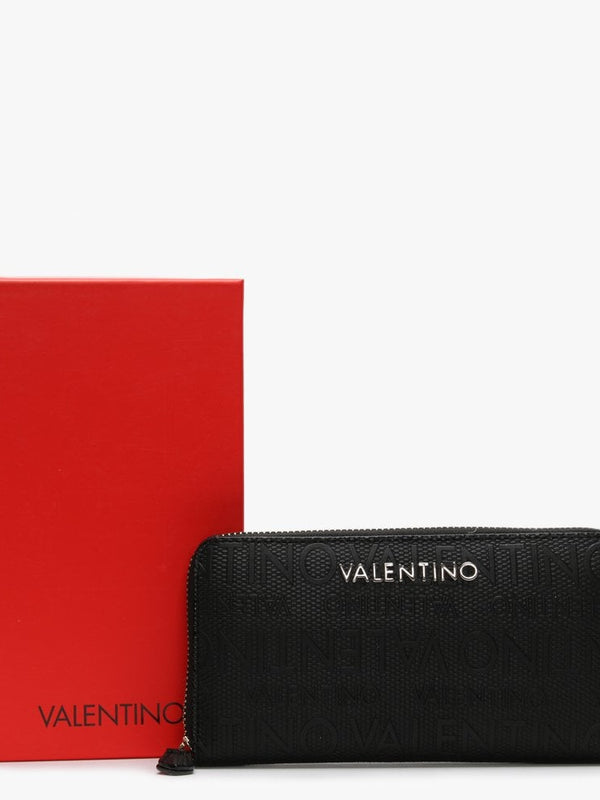 Dory Black Repeat Logo Zip Around Wallet