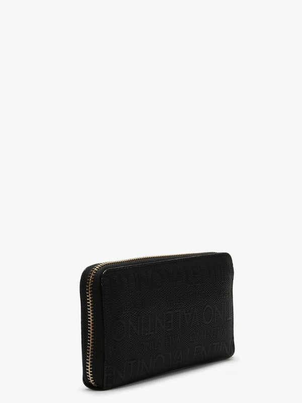 Dory Black Repeat Logo Zip Around Wallet