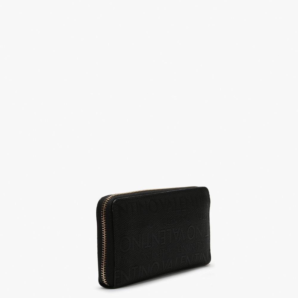 Dory Black Repeat Logo Zip Around Wallet