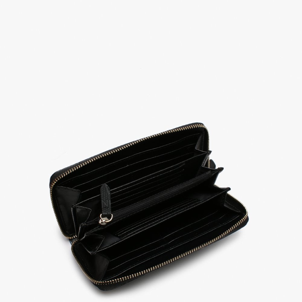 Dory Black Repeat Logo Zip Around Wallet
