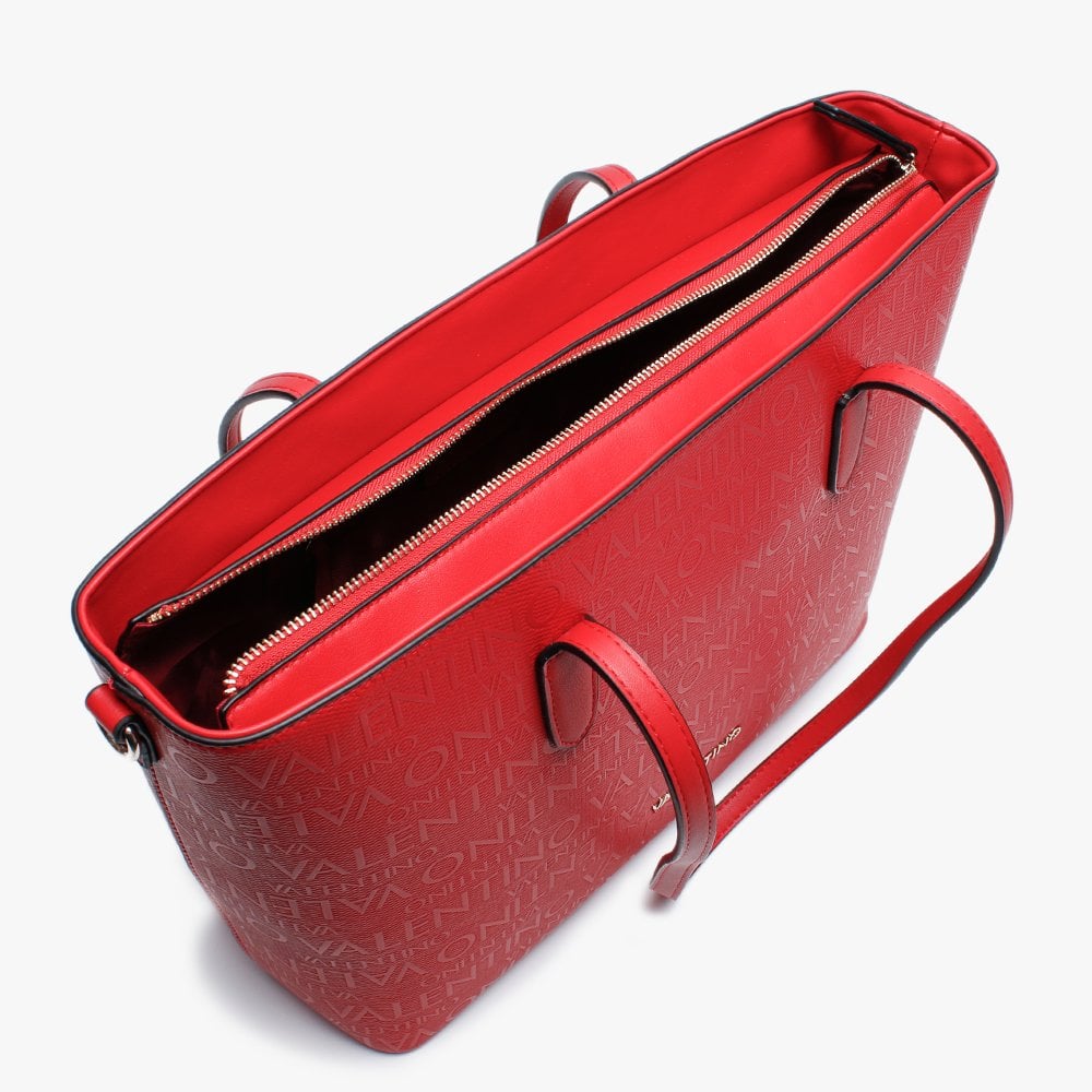 Dory Red Repeat Logo Tote Bag