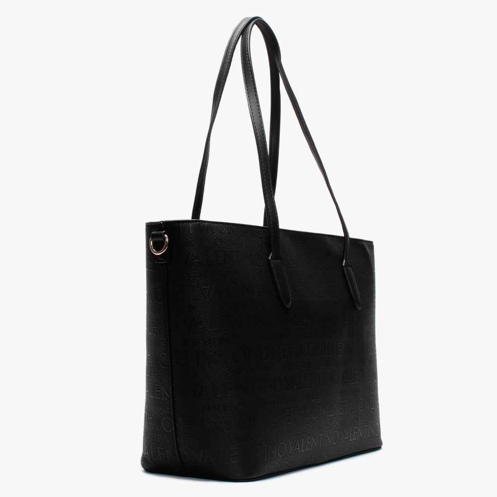 Dory Black Repeat Logo Tote Bag