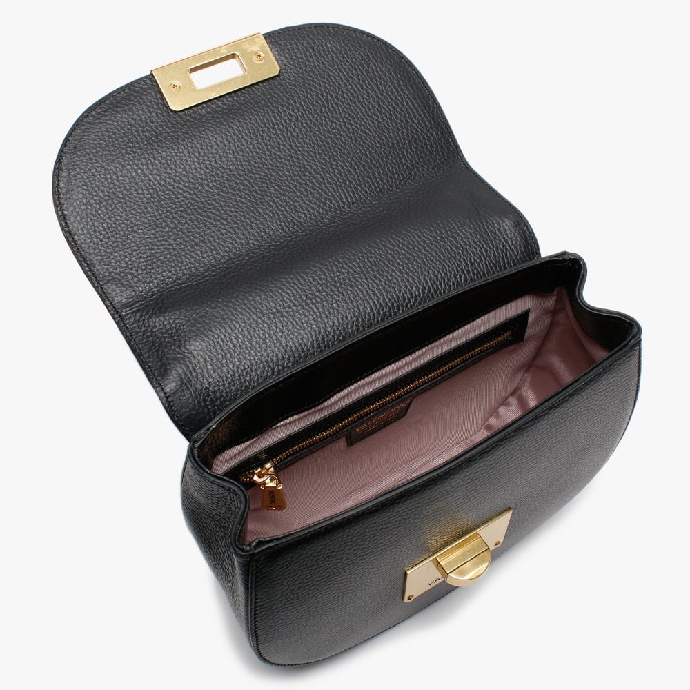 Chicago Special Black Grainy Leather Satchel Bag