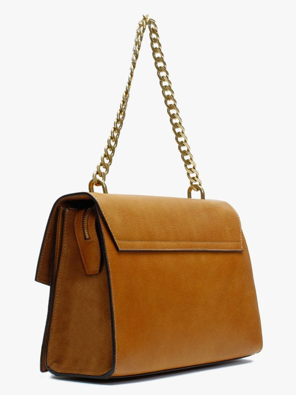 Vostok Tan Leather & Suede Satchel Bag
