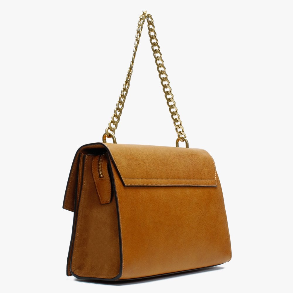 Vostok Tan Leather & Suede Satchel Bag
