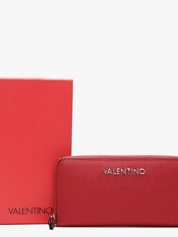 Dory Red Repeat Logo Zip Around Wallet