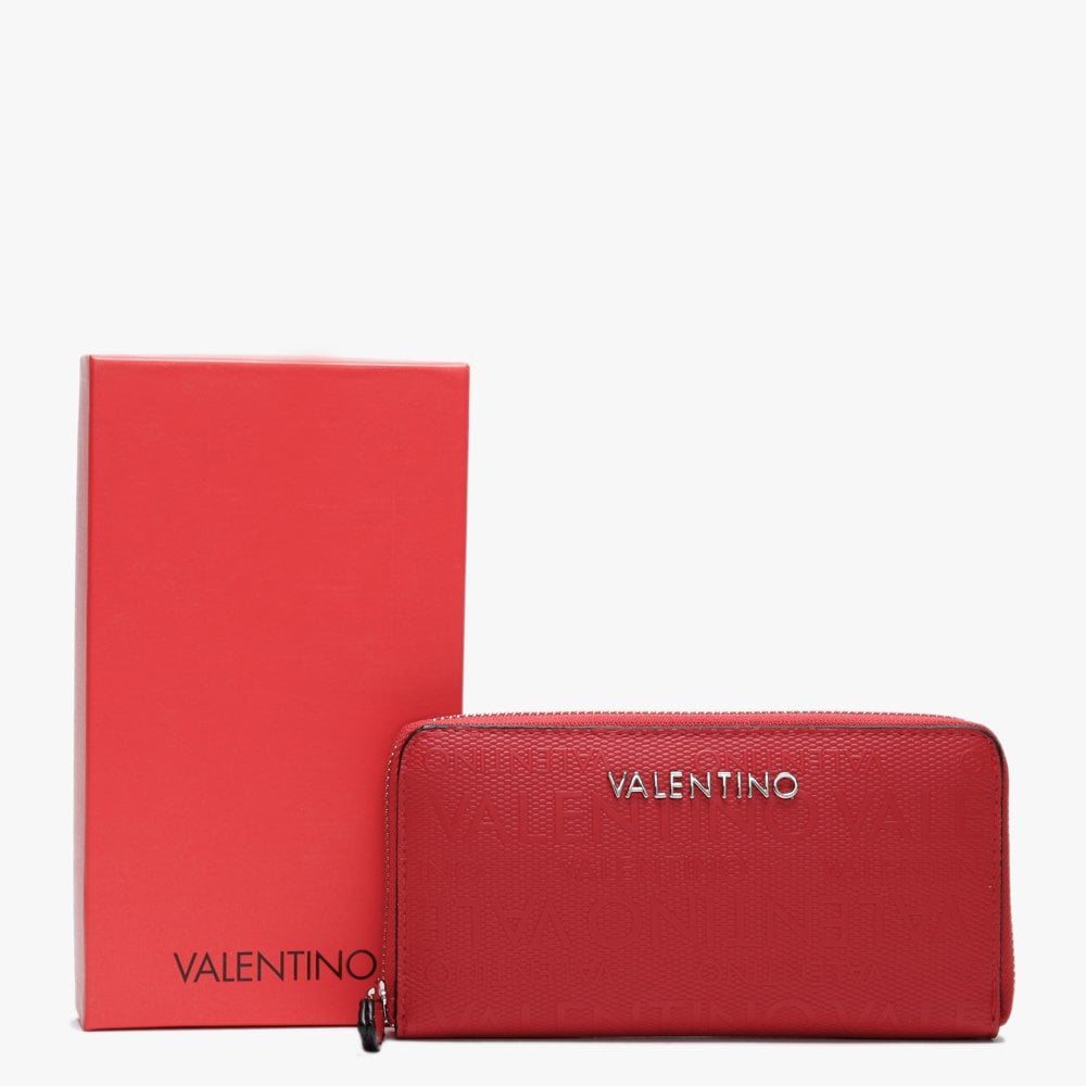 Dory Red Repeat Logo Zip Around Wallet