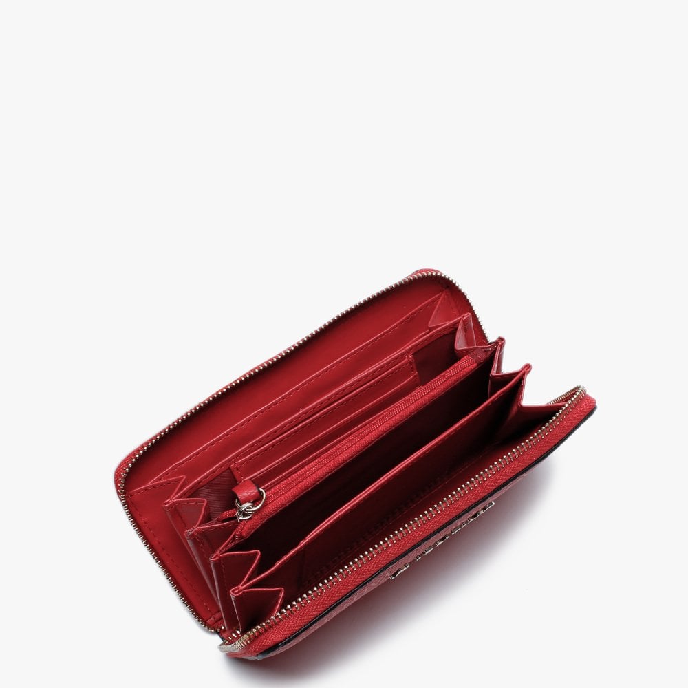 Dory Red Repeat Logo Zip Around Wallet
