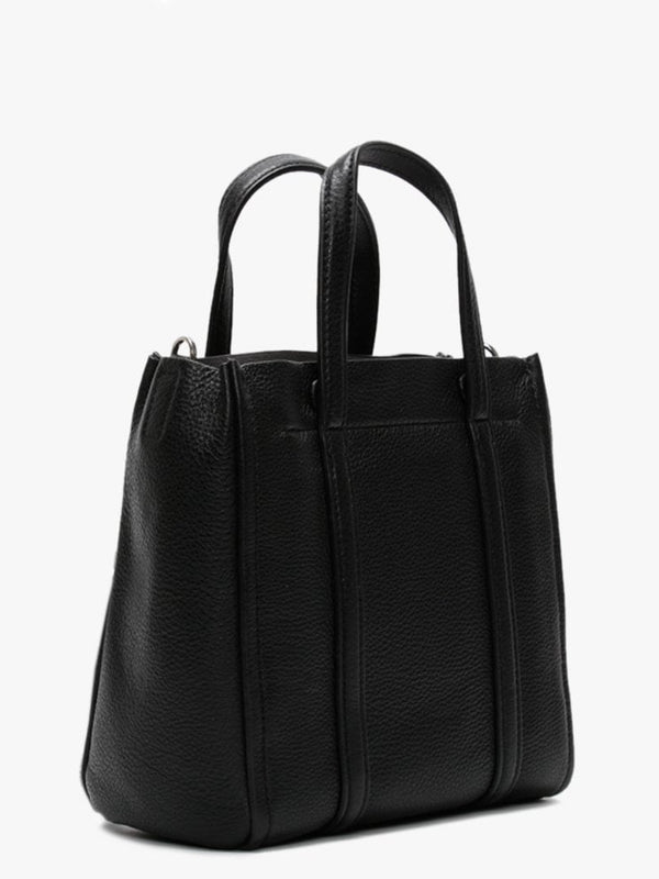 Tag 21 Black Pebbled Leather Tote Bag