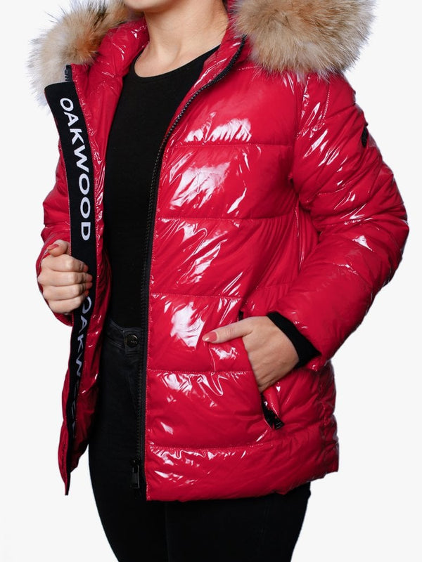 Universal Red Shiny Nylon Padded Jacket