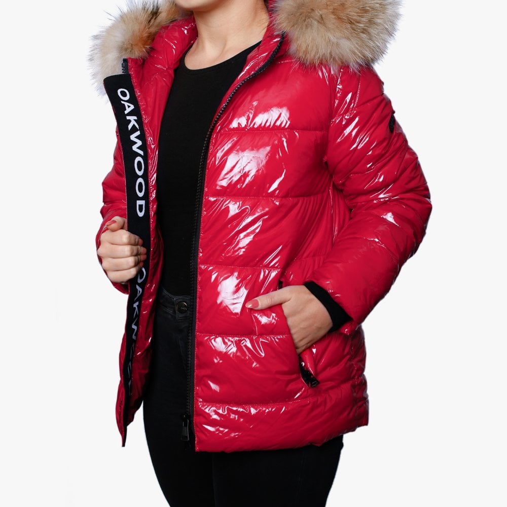 Universal Red Shiny Nylon Padded Jacket