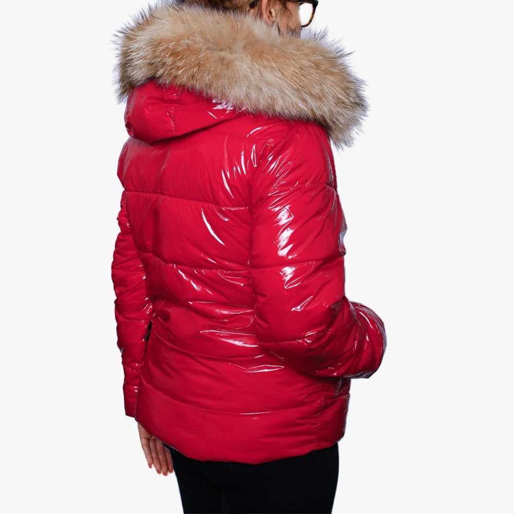 Universal Red Shiny Nylon Padded Jacket