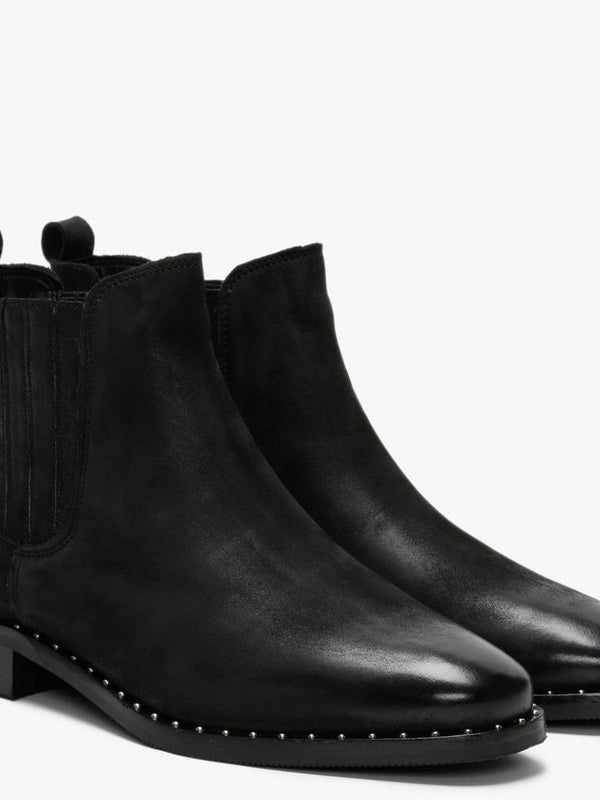 Isla Black Suede Chelsea Boots
