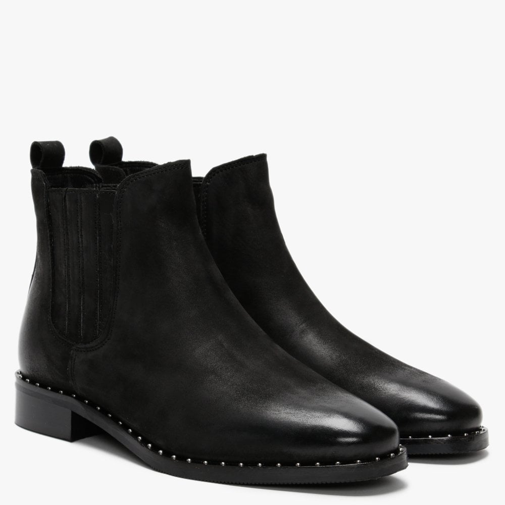 Isla Black Suede Chelsea Boots