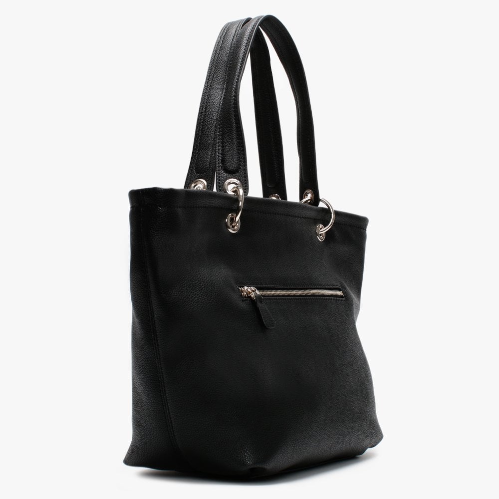 Michy Black Grainy Tote Bag