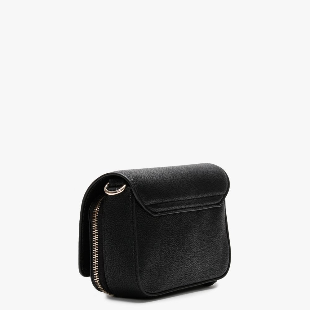 Annarita Black Textured Mini Cross Body Bag