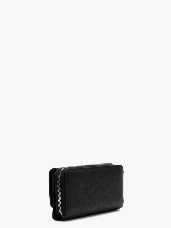 Digital Black Textured Large Purse