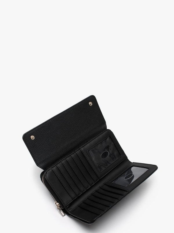 Digital Black Textured Large Purse