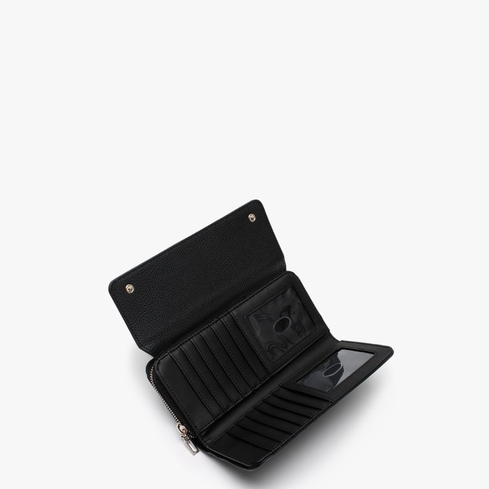 Digital Black Textured Large Purse