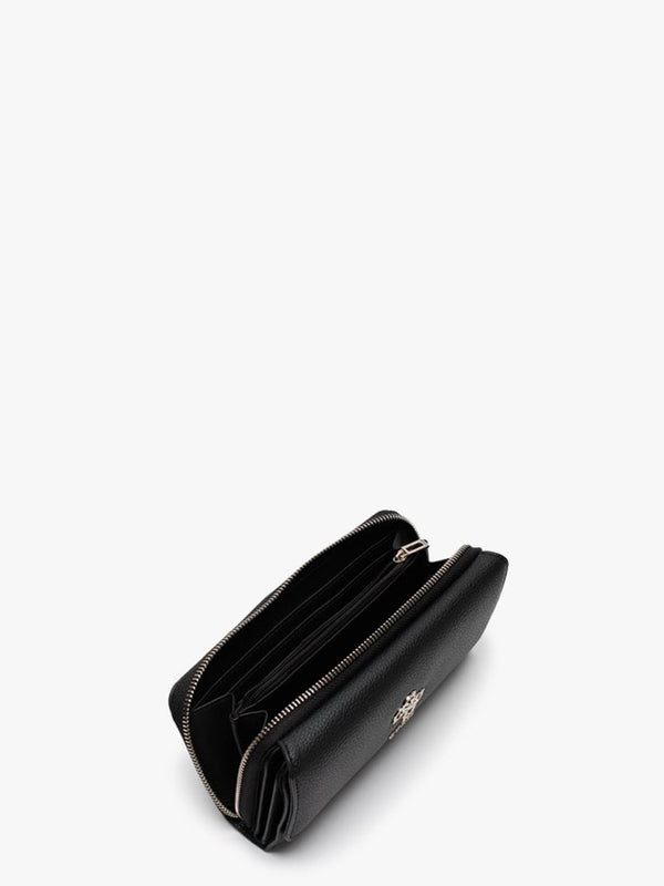 Digital Black Textured Large Purse