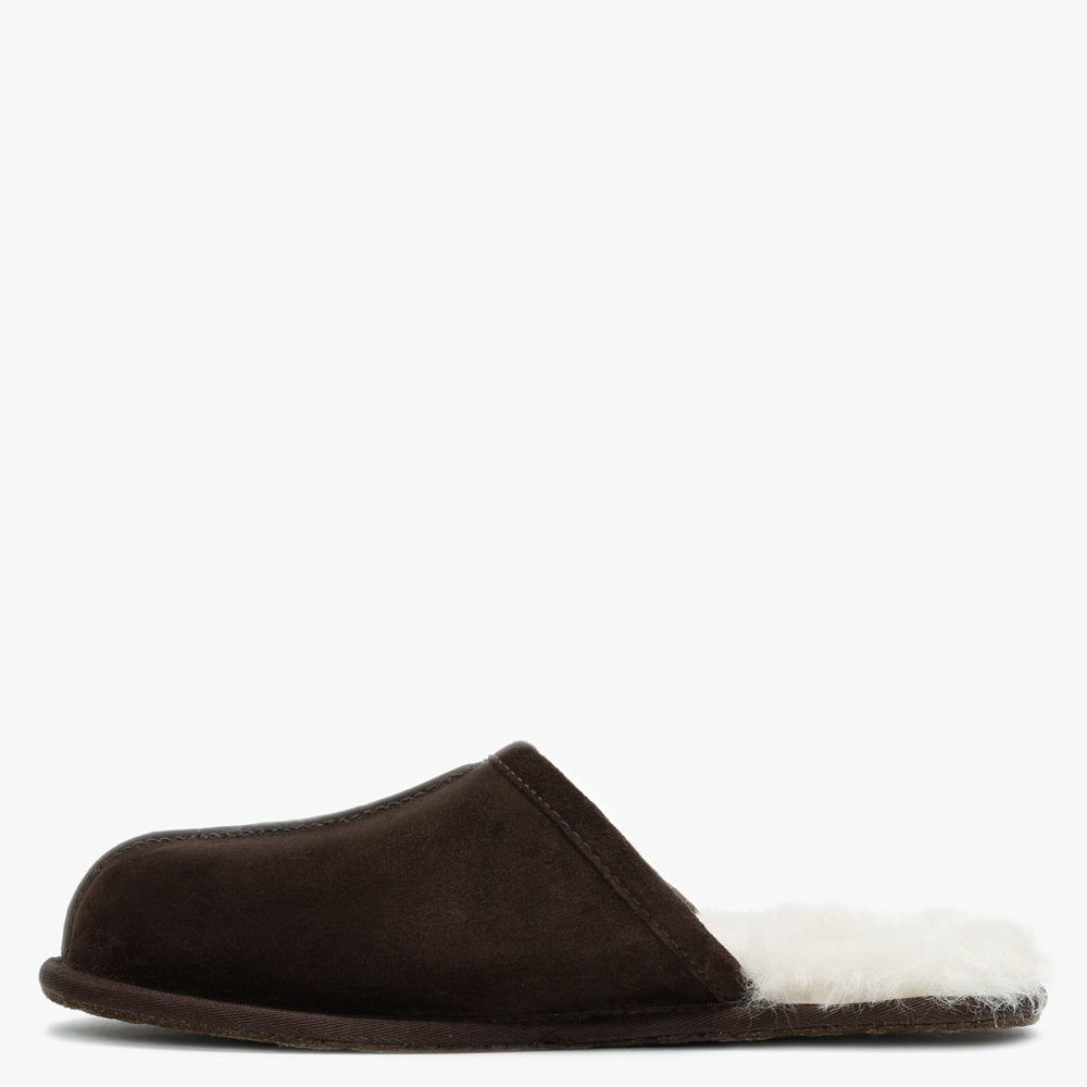 Men’s Scuff Espresso Suede Slippers