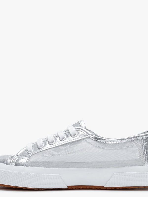2750 Netw Silver Fabric & Mesh Trainers