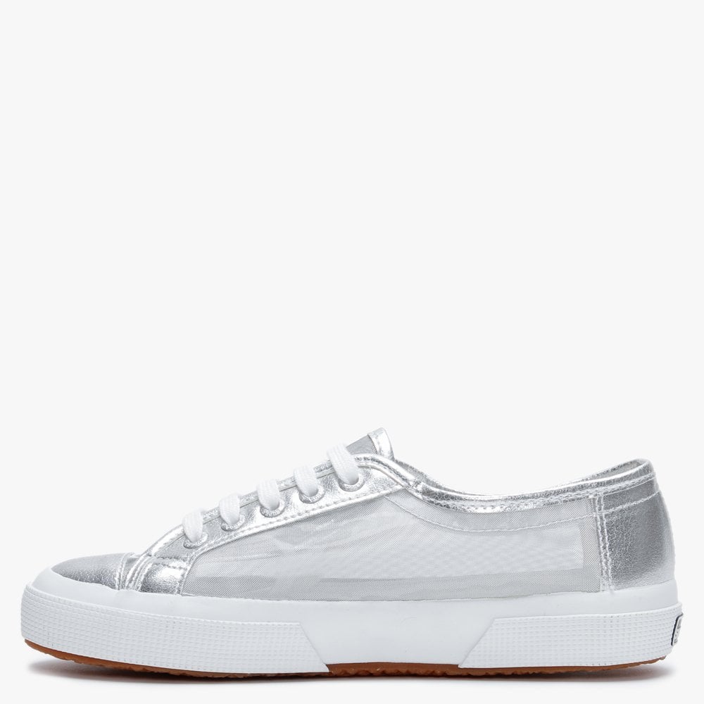 2750 Netw Silver Fabric & Mesh Trainers