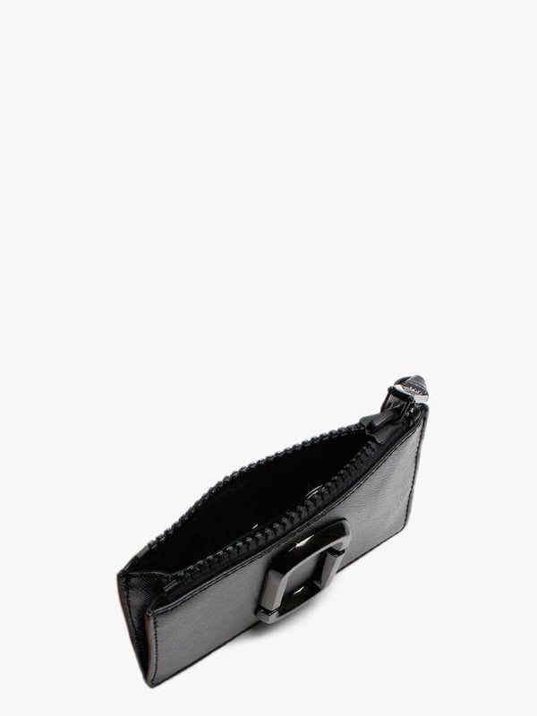 Snapshot DTM Black Leather Top Zip Wallet
