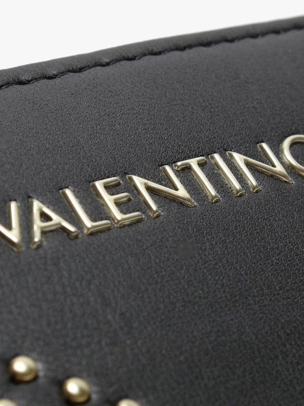 Mandolino Black Studded Zip Around Wallet