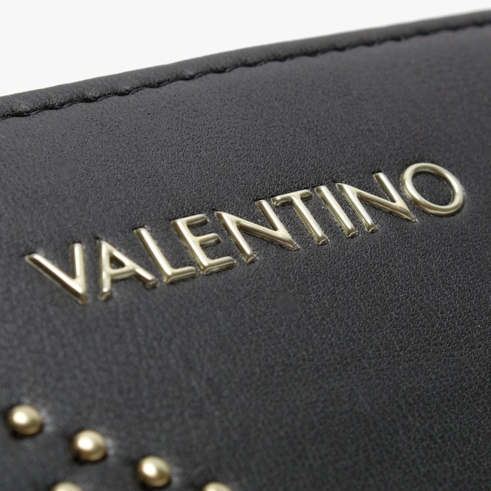 Mandolino Black Studded Zip Around Wallet