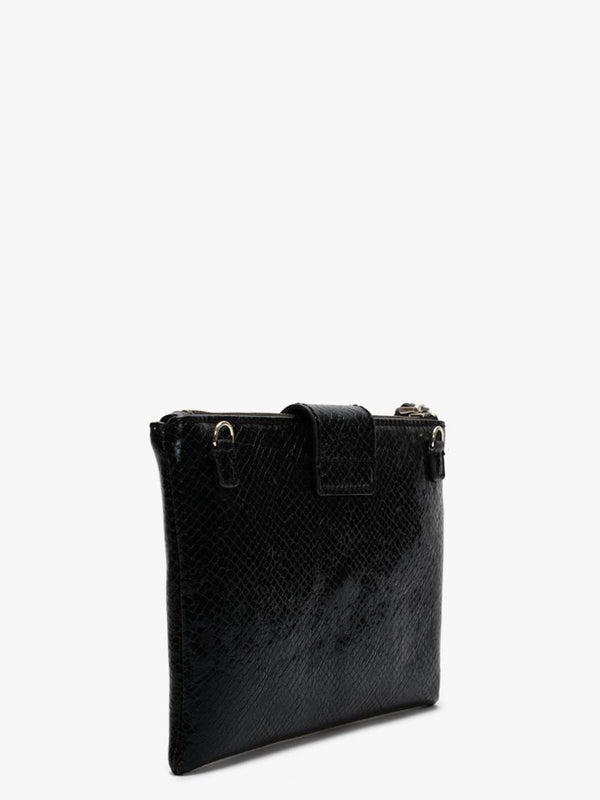 Night Twist Black Reptile Cross-Body Bag