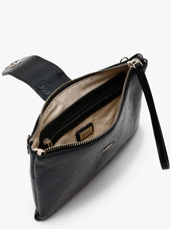 Night Twist Black Reptile Cross-Body Bag