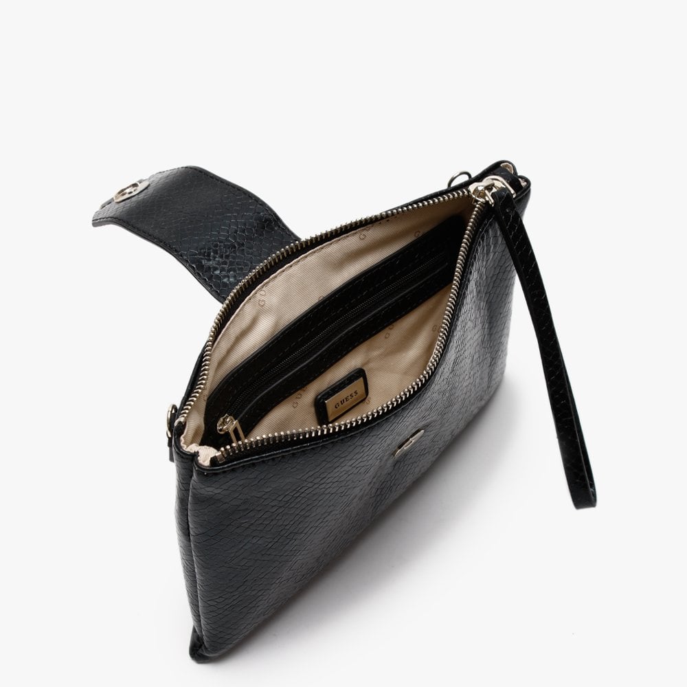 Night Twist Black Reptile Cross-Body Bag
