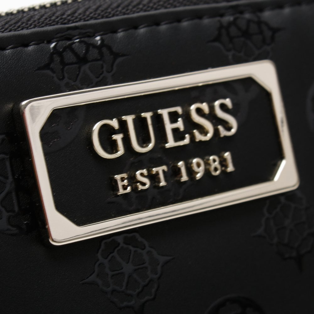 Kamryn Stamp Black Zip Around Wallet