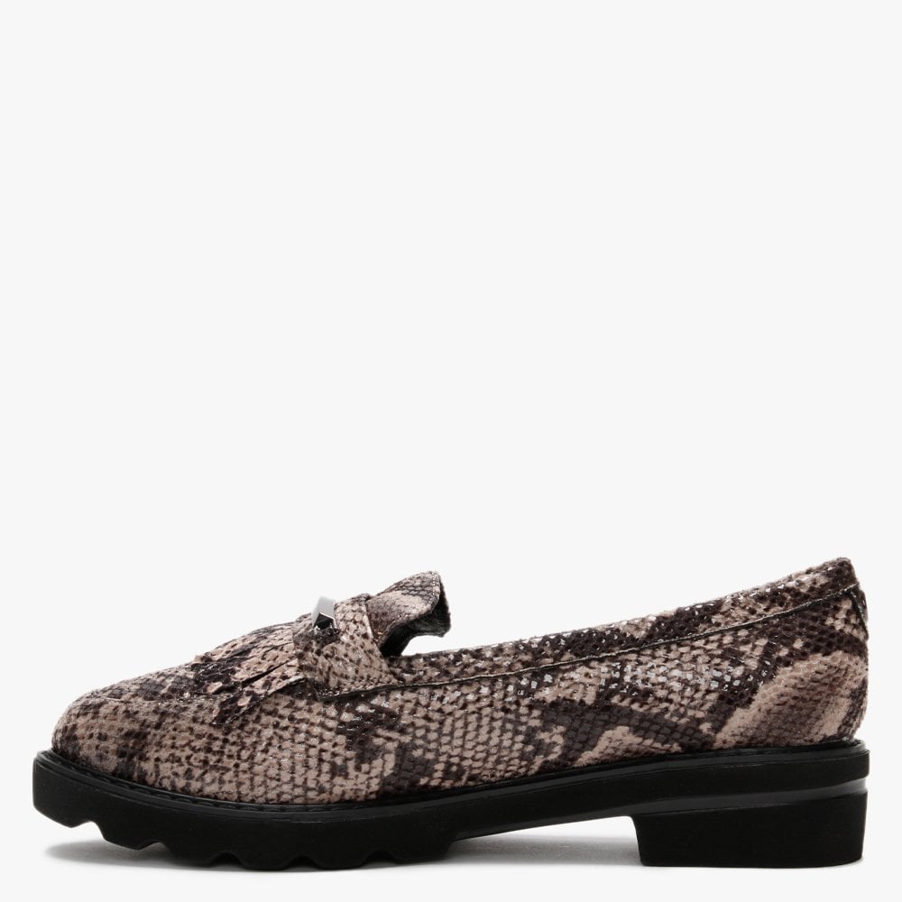 Edeena Reptile Fringed Loafers