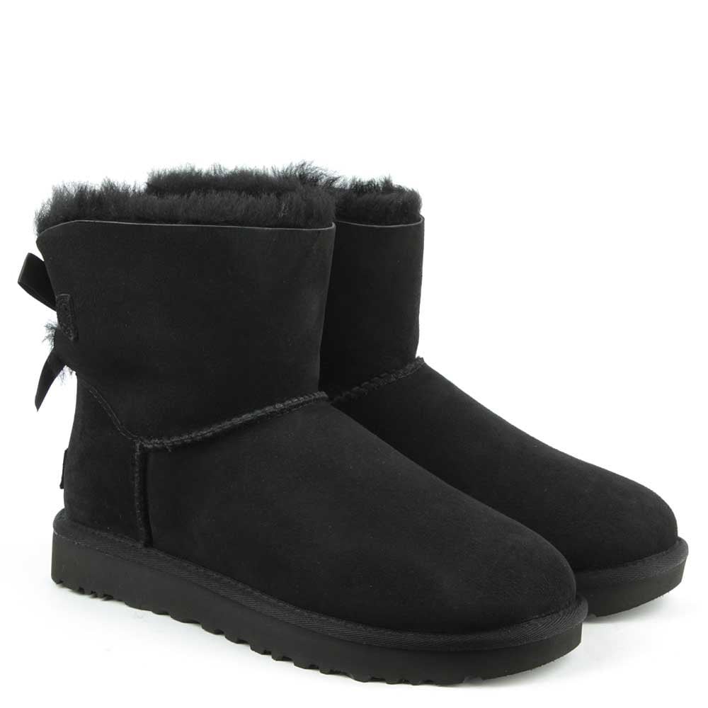 Mini Bailey Bow II Black Twinface Boots