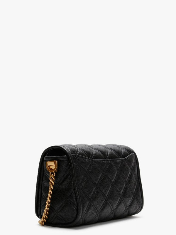 Naomi Quilted Black Leather Shoulder Bag