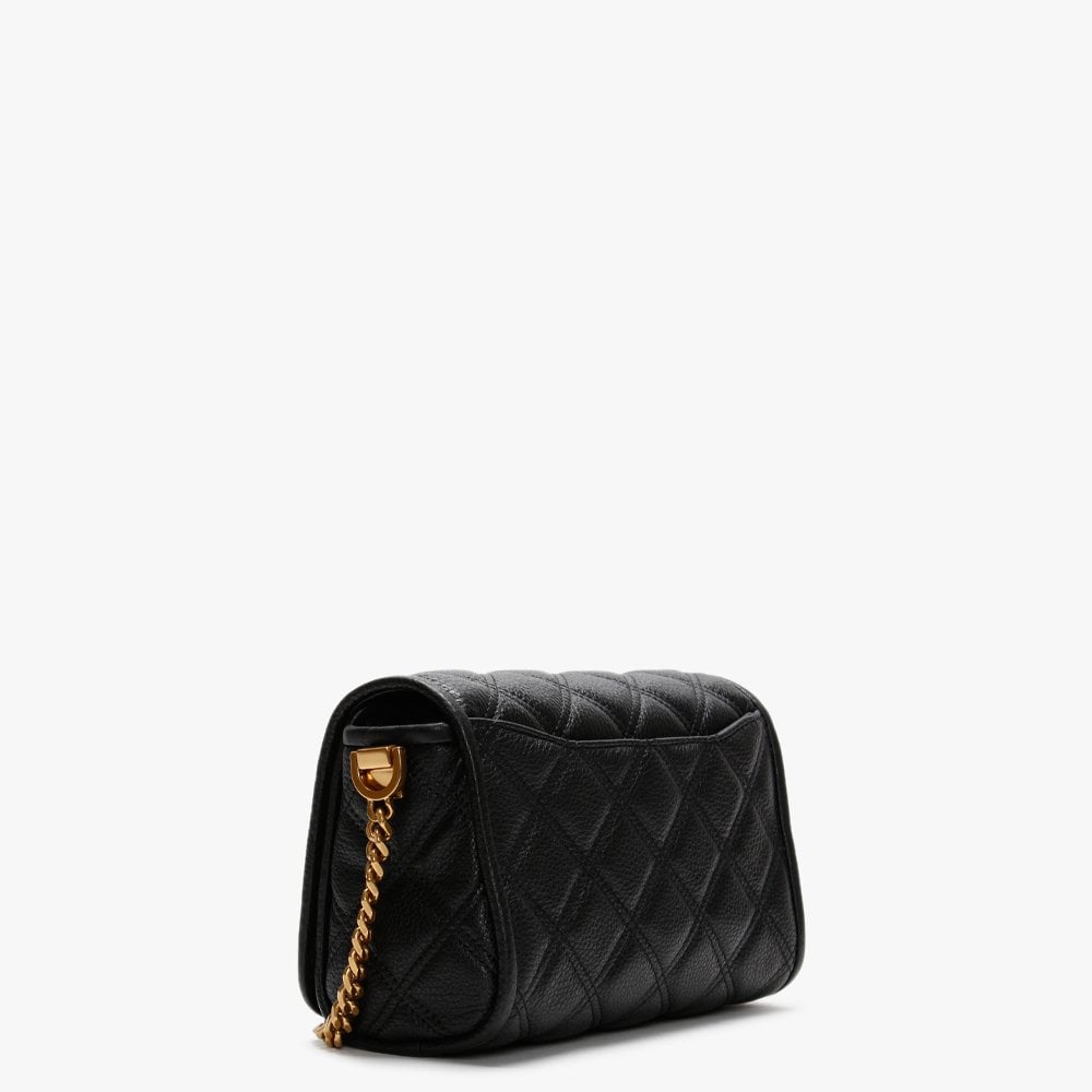 Naomi Quilted Black Leather Shoulder Bag