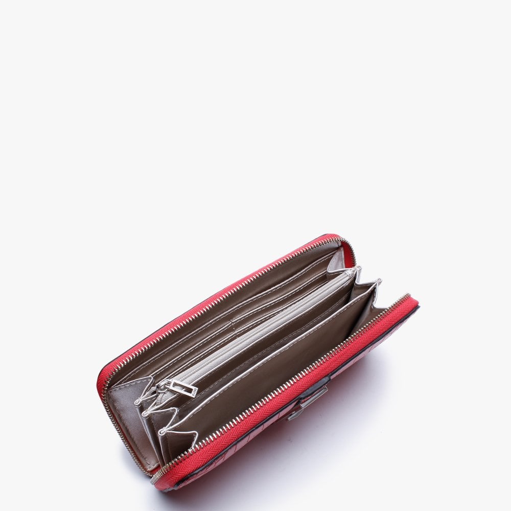 Asher Red Zip Around Wallet