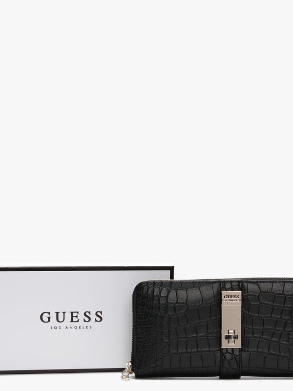 Asher Black Zip Around Wallet