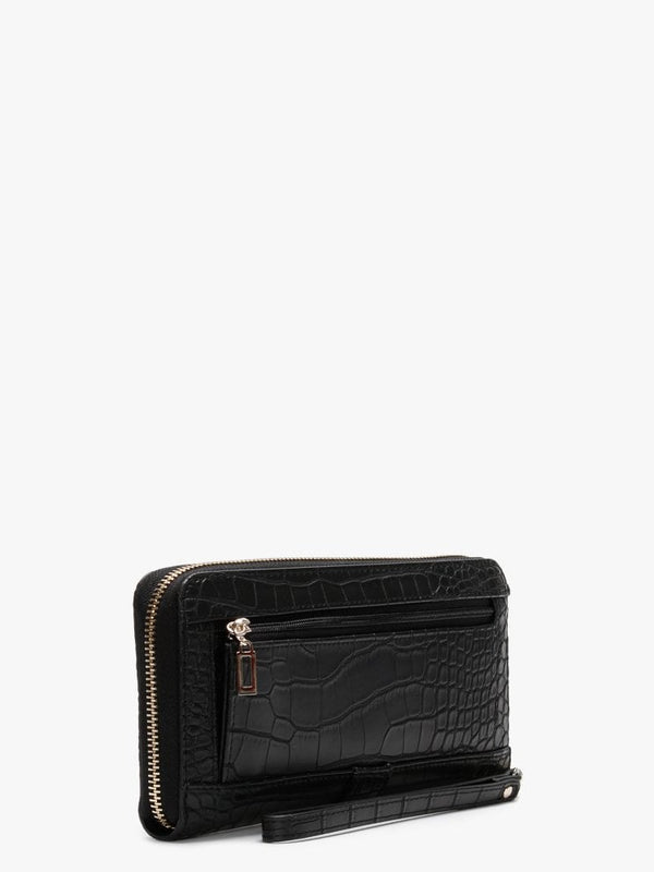 Asher Black Zip Around Wallet