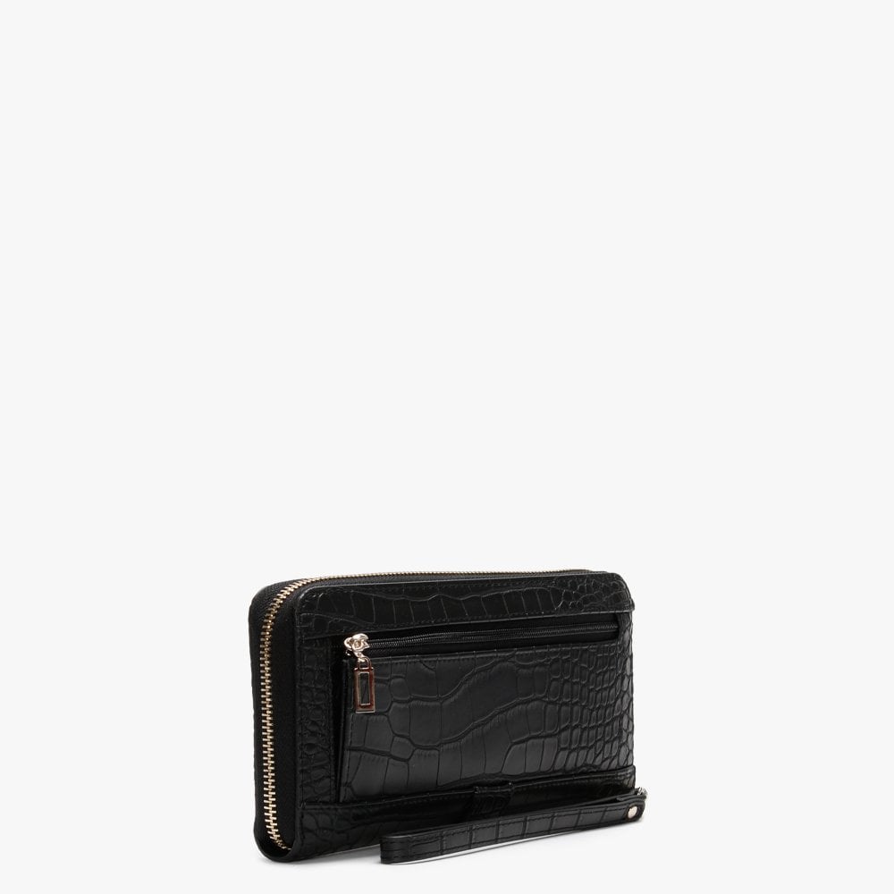 Asher Black Zip Around Wallet