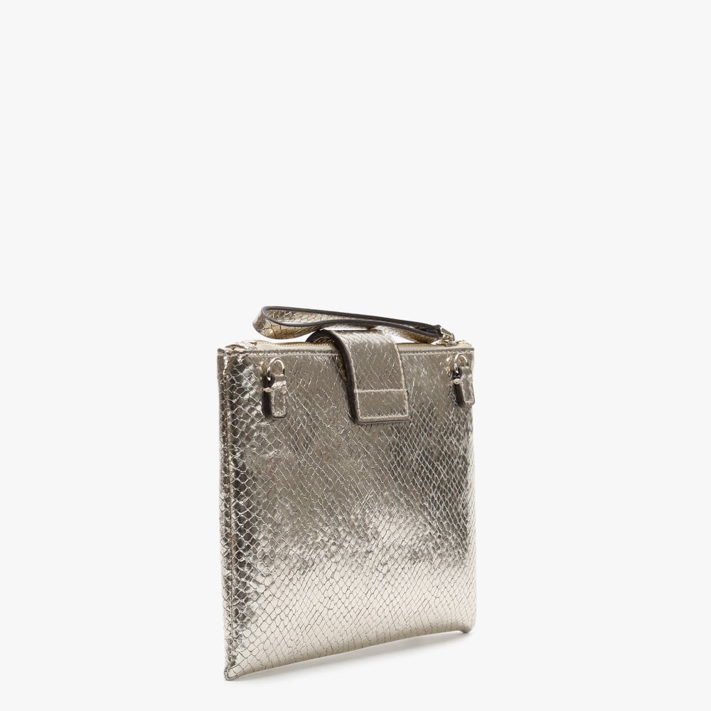 Night Twist Gold Reptile Cross-Body Bag
